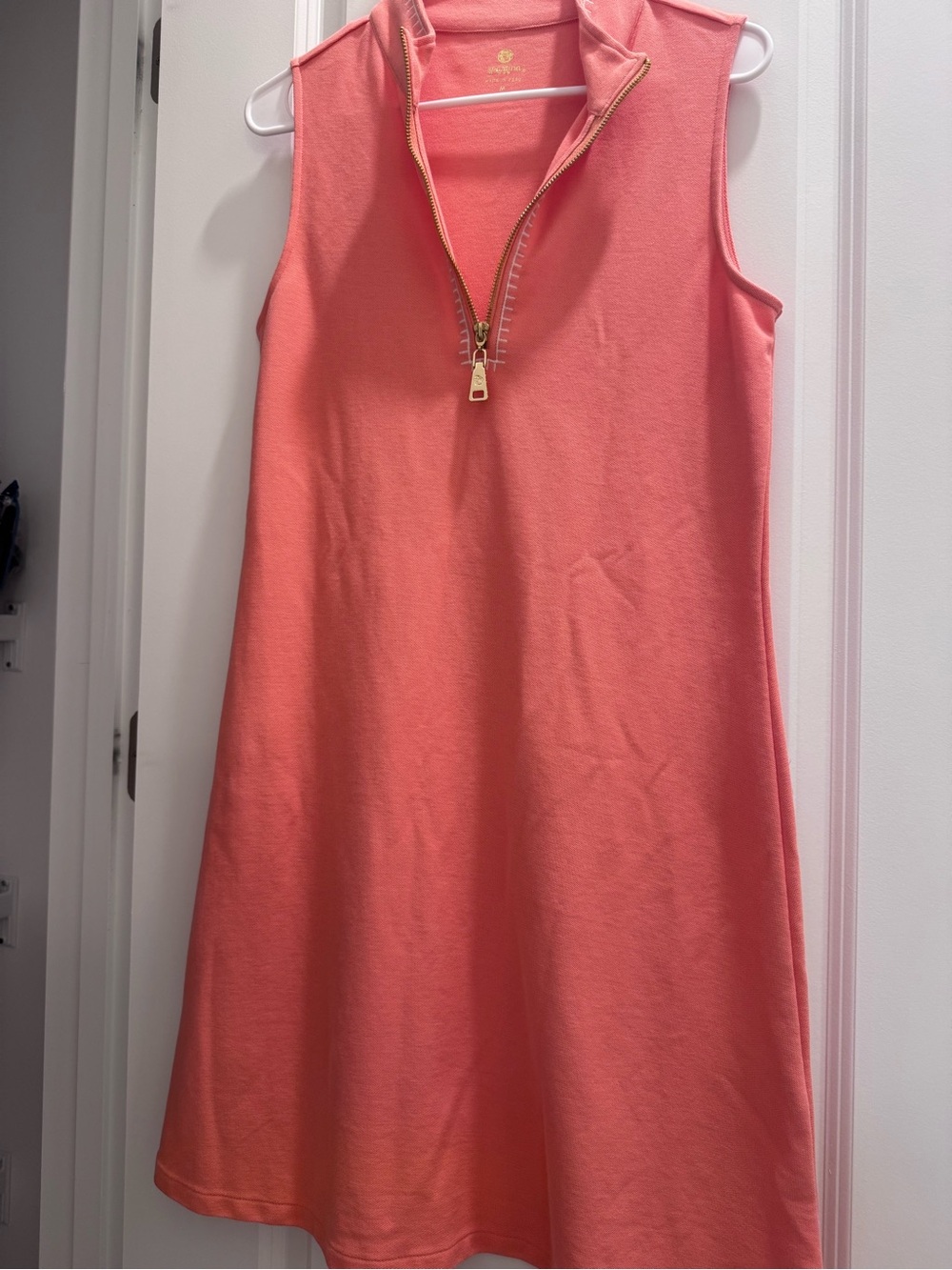 Spartina 449 Coral Sleeveless Zip-Front A-Line Dress